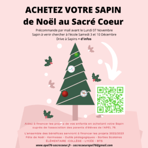 Vente de Sapin de Noël au Sacré Coeur de Rouen
